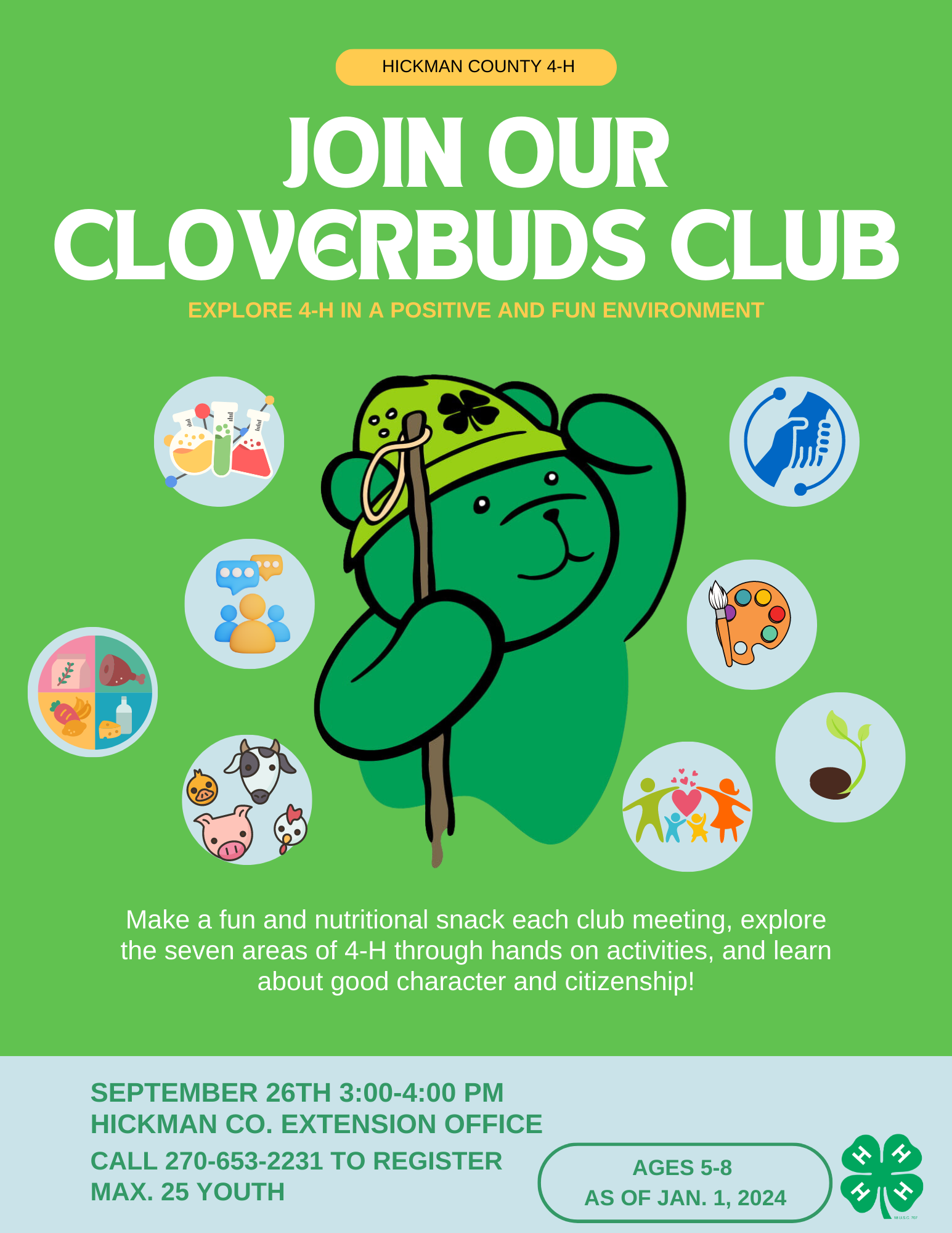 Join our Clover Buds Club graphic